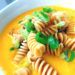 Kokos-Karotten-Suppe mit Kichererbsen Pasta, low carb,glutenfrei und vegan