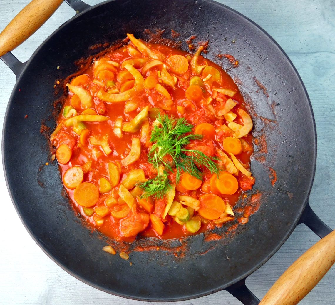 Fenchel-Karotten-Tomaten-Gemüse - Mohnolog